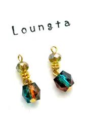 3976小ぶりピアス チェコビーズピアス 樹脂ピアス