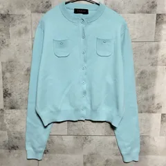 【美品】CABaN ギャバン　コットン カシミヤ クルーネック カーディガン　Sサイズ　水色 ブルー　トゥモローランド