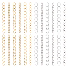 新品 UNICRAFTALE 約120本 2色 延長用チェーン 25mm 304ステンレス チェーン 太め1.6/3mm 調節可能 接続チェーン エンドチェーン テールチェーン 拡張チェーン エンドエクステンダーチェーン ブレスレットネックレスチェーンパーツ