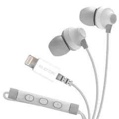 新品 エレコム イヤホン Lightning ライトニング iPhone 10mmドライバ Fast Music F12Cシリーズ マイク付き ホワイト EHP-LF12CMXWH