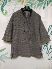 ハウンドトゥースチェック ハーフコート