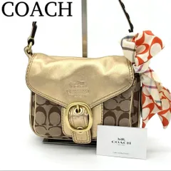 【美品】COACH シグネチャー ポシェット ショルダーバッグ キャンバス
