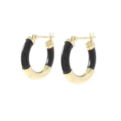 【新品】K18YG オニキス ピアス