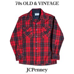 古着 70s JCPenney ジェーシーペニー ウール タータン チェック