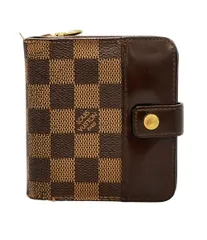 ルイ・ヴィトン 二つ折り財布 コンパクトジップ ダミエ N61668 レディース メンズ LOUIS VUITTON