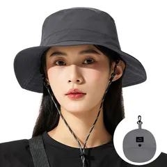 バケットハット 防水 紫外線 通気速乾 折りたたみ つば広 日除け帽子 帽子 軽量 帽子 小顔 日焼け防止 コンパクト サイズ調整可能 最新 自転車 【専門機関UPF50+認証済み】 レディース 旅行 UVカット アウトドア [HORADON]