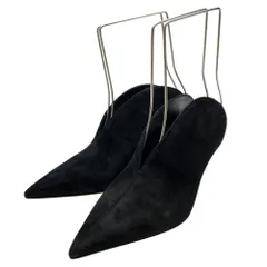 未使用 ジミーチュウ ポインテッドトゥパンプス ヒール パンプス ブラック レザー スエード JIMMY CHOO [サイズ36 (約23cm)] 洗練 エレガント 上質 高級感 定番