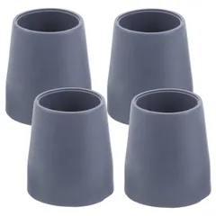 新品 バス椅子用ゴム製脚カバー 4個セット 滑り止め付き シャワーチェア手杖対応 グレー 耐久性に 防水素材 保護用床傷防止 軽量コンパクト収納可能