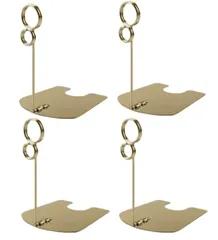 新品 Crystal craft POPスタンド ポップスタンド カード お店 カフェ リング 卓上 おしゃれ【10cm 4個セット】