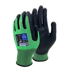 新品 おたふく手袋(Otafuku Glove) 耐切創手袋[18ゲージ薄手 切創レベルE ポリウレタンコート]A-470 グリーン Lサイズ