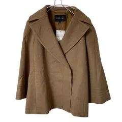 ZK17【美品】INDIVI インディヴィ ショートコート 腰ベルト付 カシミヤ混 ベージュ サイズ38 未使用タグ付