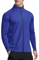 新品 [Hixsun] ラッシュガード メンズ 長袖 水着 ジップアップ [接触冷感・速乾・伸縮性・UVカット] UPF50+ 体型カバー 水陸両用 大きいサイズ S～2XL プール 海 海水浴 サウナ対応