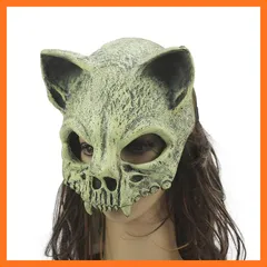 【新品】 [Moonlove] お面 仮面 怖い マスク 怖い 動物 スカル キャット スネーク 赤面鬼 ホラーマスク リアル 骸骨 鬼 悪魔 モンスター コスプレ衣装 かぶりもの かっこいい 変装グッズ ハロウィン 仮装パーティ イベント 忘年会 文化祭 1