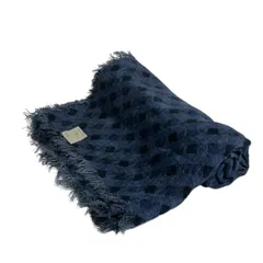 destin(デスティン) ストール(ショール)美品  - ブルー×ダークネイビー リネン