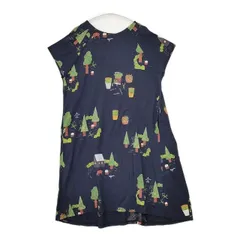 SUPER HAKKA ノースリーブドレス 総柄 ワンピース ネイビー レディース スーパーハッカ【中古】5-1225M∞