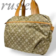 【B4252】 russet ラシット ショルダーバッグ 大容量 モノグラム ライトブラウン ファスナーポケット レディース ナイロン