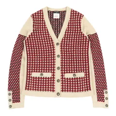 シャネル ココマーク カシミヤ ニット カーディガン P46781K05898 レディース ベージュ レッド ブラック CHANEL【中古】 【アパレル・小物】