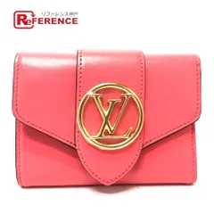 LOUIS VUITTON ルイヴィトン 3つ折り財布 ポルトフォイユ LV ポンヌフ コンパクト M69177 レザー ダリア ピンク