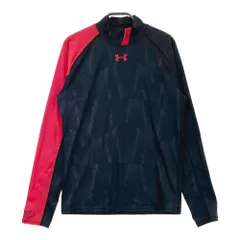 サイズ：MD UNDER ARMOUR アンダーアーマー  ハイネック 長袖インナーTシャツ 総柄 ブラック系 [240101568252] ゴルフウェア メンズ ストスト