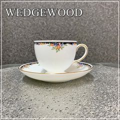 美品ウェッジウッド【ウィリアムズバーグ リボン】カップ&ソーサー黒壺