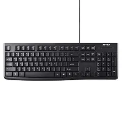 バッファロー BUFFALO USB接続 有線スタンダードキーボードUS English配列 ブラック BSKBU108ENBK【Windows/PS4対応】