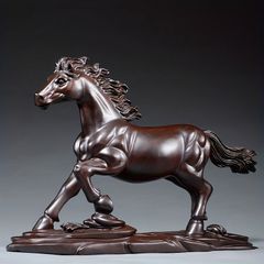 銅製 馬踏飛燕 馬の像 置物 台付き 幅約43cm c08299 - メルカリ