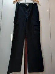 ZARA ブラック カーゴ ワイド パンツ