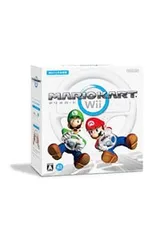Wii／【外箱・Wiiハンドル・Wiiハンドル説明書同梱】マリオカートWii