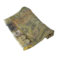 ETRO(エトロ) ストール(ショール)美品  - ライトイエロー×ライトピンク×マルチ ペイズリー柄 シルク