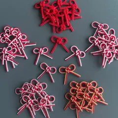 水引パーツ 叶結び 50個 赤セット