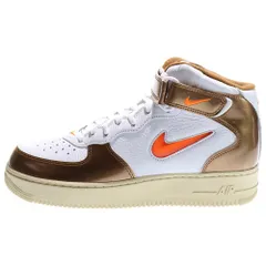 NIKE (ナイキ) AIR FORCE 1 MID QS エアフォース1 ミッドカットスニーカー ホワイト/ゴールド US10/28cm DH5623-100