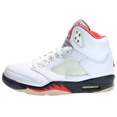 NIKE (ナイキ) AIR JORDAN 5 RETRO FIRE RED エアジョーダン5 ファイアレッド ハイカットスニーカー ホワイト/レッド US10/28cm DA1911-102