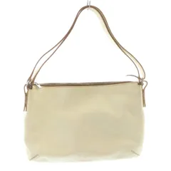 ヒロフ HIROFU ショルダーバッグ レザー 本革 アイボリー ロゴ ジッパー開閉式 /KW ■GY18