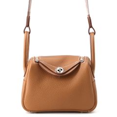 エルメス リンディ ミニ ゴールド/シルバー金具 トリヨンクレマンス K刻印 2wayショルダー