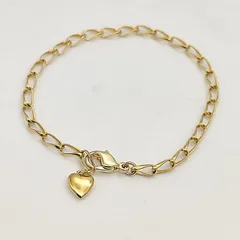 【美品】ete　エテ　ハートチェーンブレスレット　ゴールド　SILVER　シルバー925