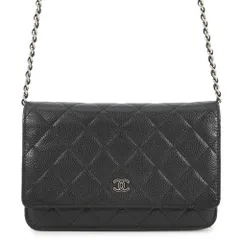 シャネル チェーンウォレット マトラッセ ココマーク キャビアスキン AP0250 CHANEL 財布 黒