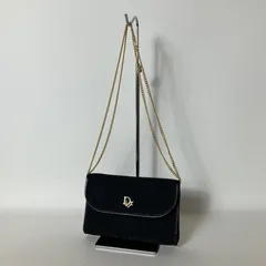 2512-84｜美品｜ディオール ショルダーバッグ ブラック トロッター