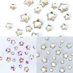 星 クリア スター　サイズ MIX ストーン ネイル パーツ デコ ライン ストーン　ウィッシュ　天使　韓国　量産型　地雷系