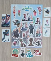 ズートピア2 ニック、ジュディ、ゲーリー セット (ステッカー＆The現代 フォトカード＆タトゥーステッカー)