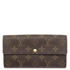 ルイヴィトン LOUIS VUITTON 長財布 ポルトフォイユ サラ モノグラムキャンバス モノグラム ゴールド金具 茶 二つ折り  M61734 CA2100 【箱】【中古】