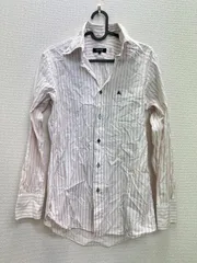12 Burberry black label メンズ ワイシャツ　ピンク　ストライプ　サイズ39 訳あり品