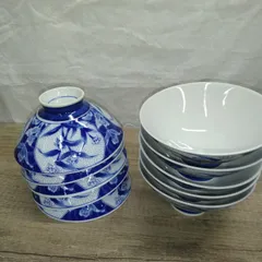 昭和レトロ 陶器製 和食器 茶碗 10点セット 長期間保管品 R666