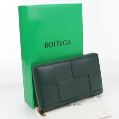 BOTTEGA VENETA ボッテガ・ヴェネタ ジップアラウンドウォレット カセット 長財布ラウンドファスナー ラムスキン【中古】 レディース
