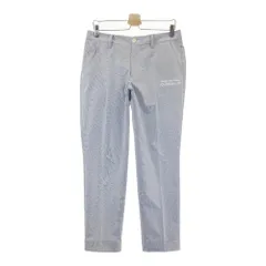 サイズ：M ROUGH&SWELL ラフアンドスウェル 2023年モデル ロングパンツ ストライプ柄 ネイビー系 [240101596575] ゴルフウェア メンズ ストスト