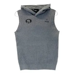 サイズ：M PING ピン  フード付 ニットベスト  グレー系 [240101596583] ゴルフウェア レディース ストスト