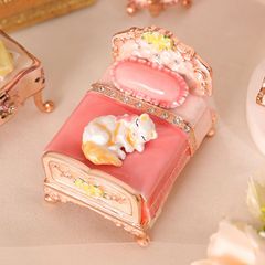 EX630-1【正規品】＜桜小蛇＞白蛇 巳年 干支の置物 ジュエリーボックス