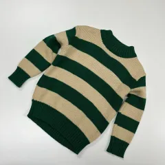 95 日本 ヴィンテージ キッズ グリーン ストライプ ニット