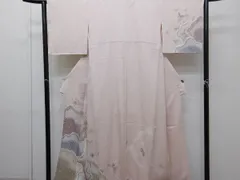 P41366　刺繍と　絞り　付下げ　袷　ｋ