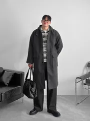 ロデム フードロングコート (ウール ロング丈 ユニセックス ゲストルック 結婚式 冬 寒波)