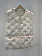 エンボス2 ダウンベスト ブークレ バイカラー レディース ファッション 1枚販売可能